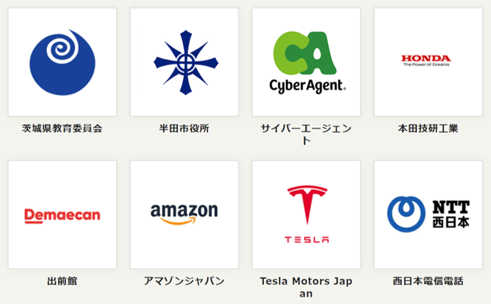 エンミドルの転職に掲載されている企業例