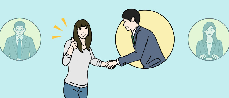 イメージ図:自分に合った転職エージェントを見つけられた女性