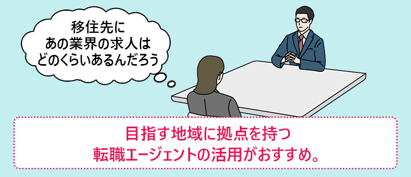 目指す地域に拠点を持つ転職エージェントの活用がおすすめ