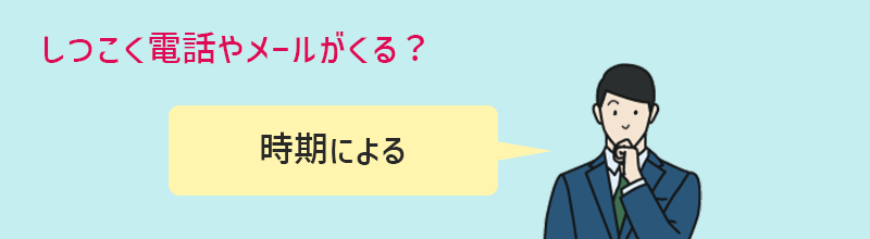 レバウェル介護はしつこく電話やメールがくる?→時期による