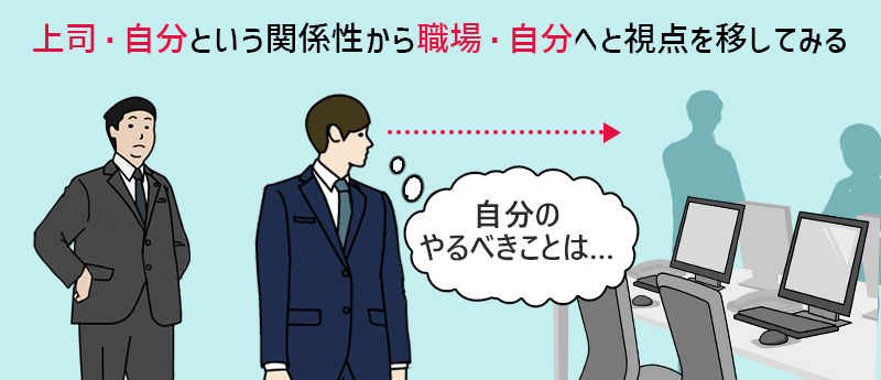 上司・自分という関係性から職場・自分へと視点を移してみる