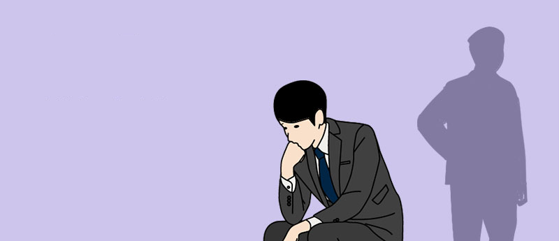 イメージ:上司のことで悩んでいる社員