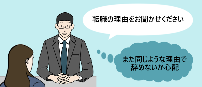 面接官「転職の理由をお聞かせください」→また同じような理由で辞めないか心配