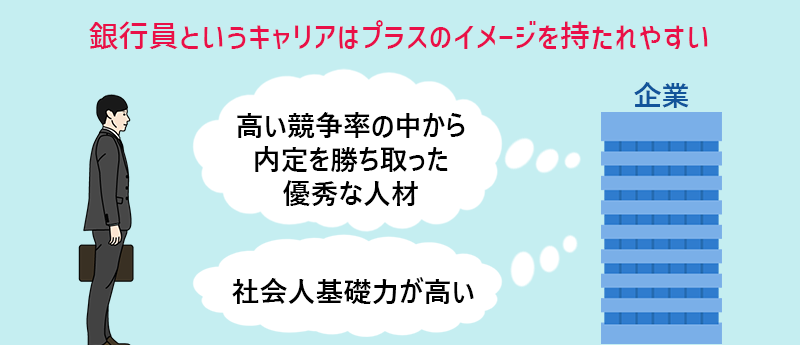 銀行員というキャリアはプラスのイメージを持たれやすい