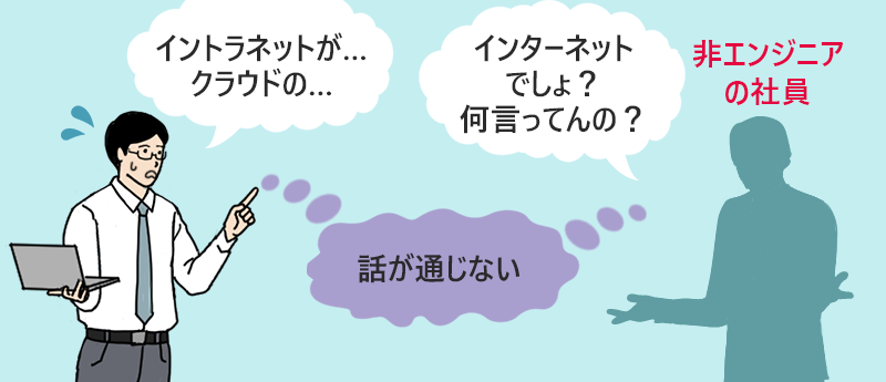 非エンジニアの社員と話が通じない