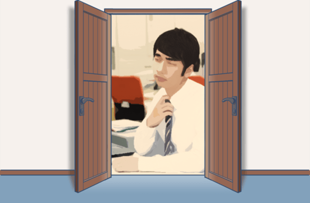 イメージ図:人材紹介会社で働く男性