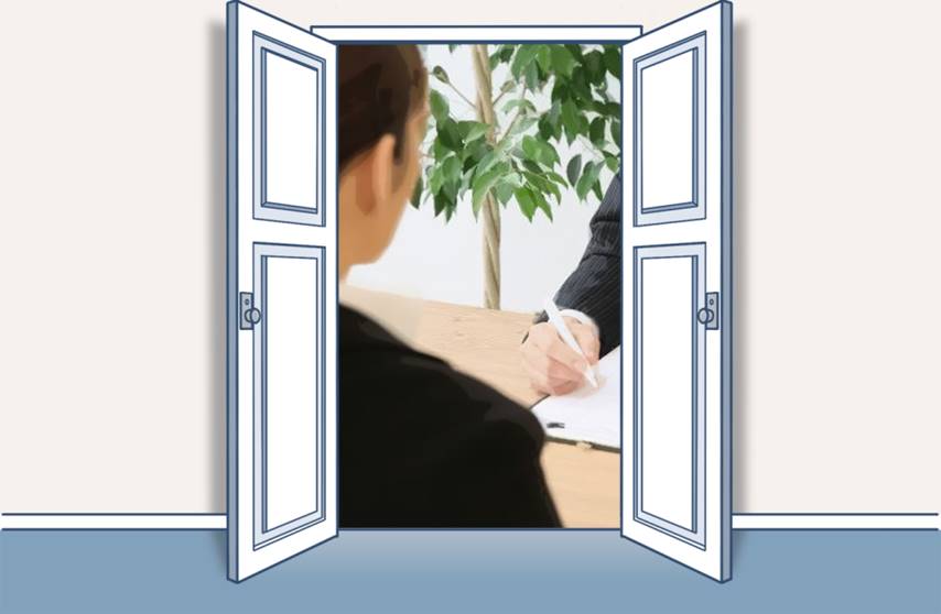 イメージ図:ハローワーク職員との面談