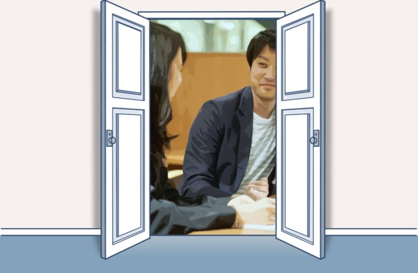 退職の少し前に、今の主人に出会えて。