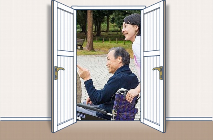 イメージ図:介護士として働く女性