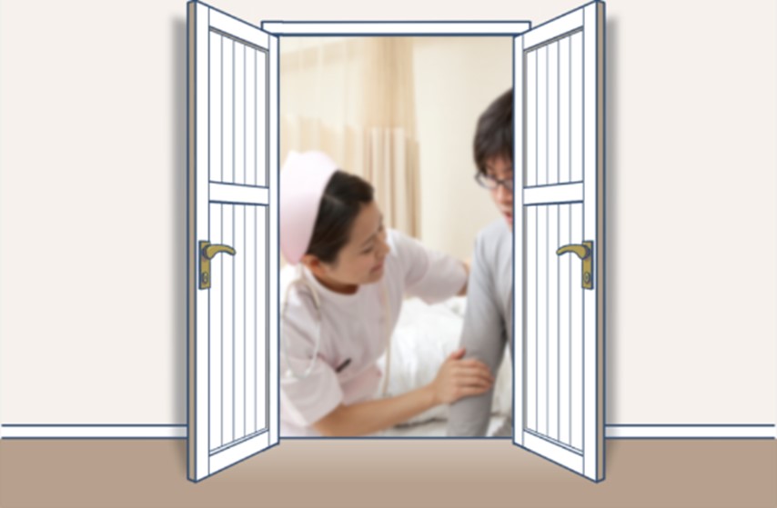 イメージ図:患者のケアをする看護師