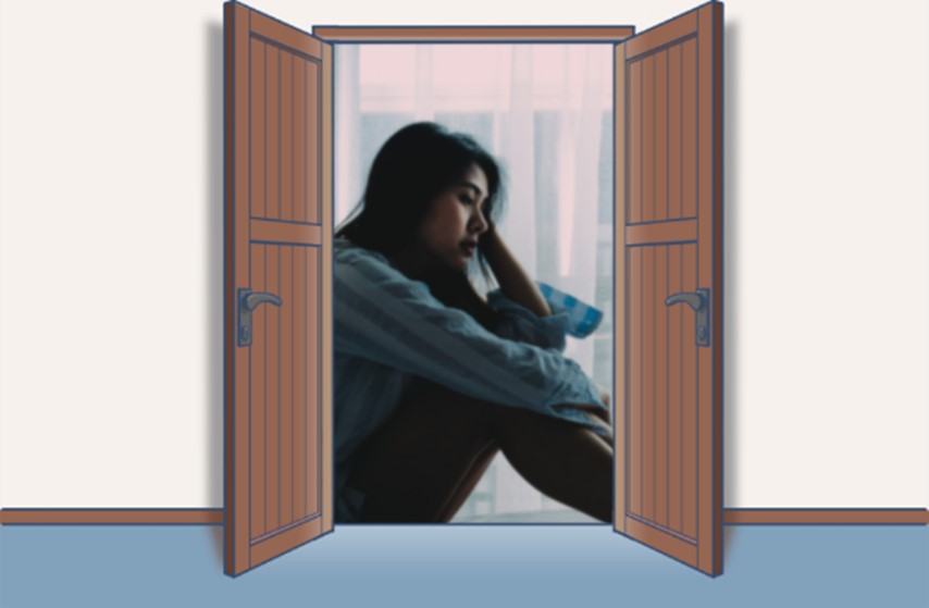 イメージ図:これからの人生を思い悩む女性