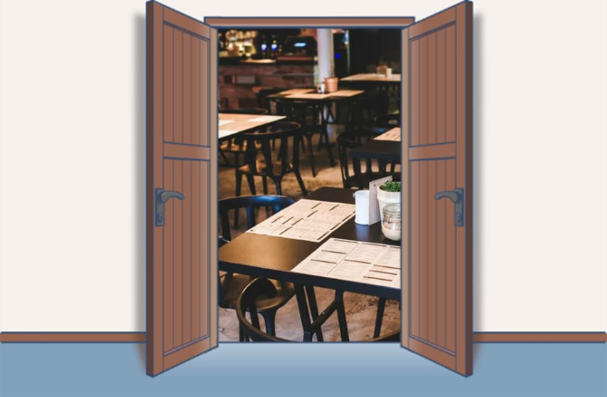 イメージ図:転職ではなく、妻のお母さんが経営していた飲食店を引継ぐことに