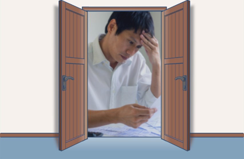 イメージ図:進退を悩む50代男性