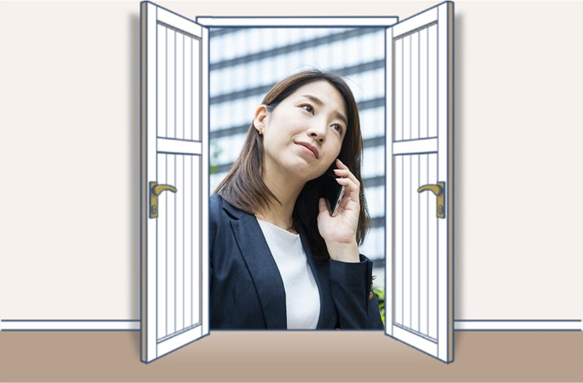 イメージ図:転職の候補先は、「職場の環境」を重要視して──。