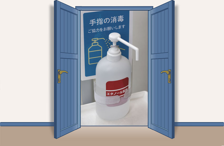 イメージ図:コロナ感染を恐れながら勤務