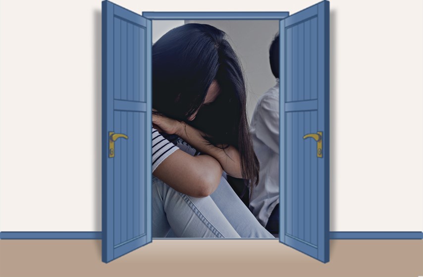 イメージ図:出産・子育てに対してナーバスになっている妻