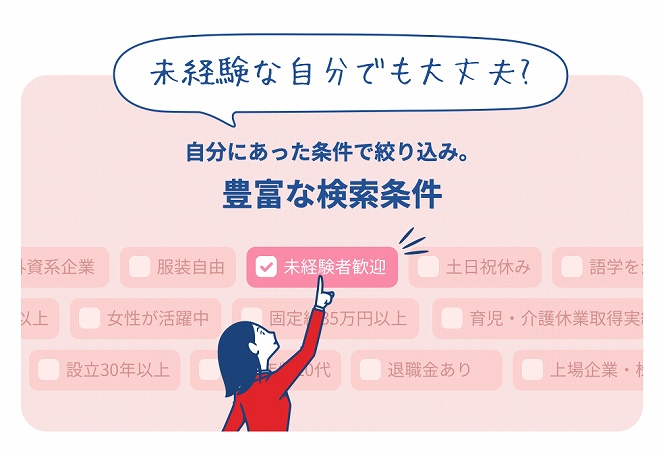 自分に合った条件に絞り込み。豊富な検索条件